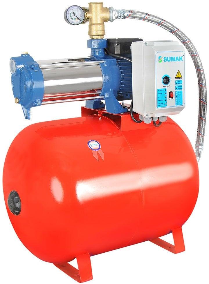 SUMAK 100 LT YAKIT TANKLI YATAY KADEMELİ PAKET HİDROFOR