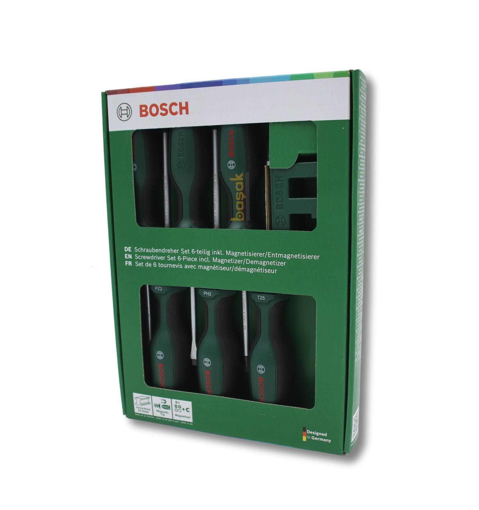 BOSCH 6 PARÇA DÜZ VE YILDIZ TORNAVİDA SETİ